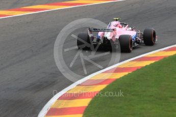 World © Octane Photographic Ltd. Formula 1 – Belgian GP - Practice 2. Racing Point Force India VJM11 - Esteban Ocon. Spa-Francorchamps, Belgium. Friday 24th August 2018.