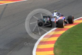 World © Octane Photographic Ltd. Formula 1 – Belgian GP - Practice 2. Scuderia Toro Rosso STR13 – Pierre Gasly. Spa-Francorchamps, Belgium. Friday 24th August 2018.