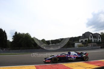 World © Octane Photographic Ltd. Formula 1 – Belgian GP - Practice 2. Scuderia Toro Rosso STR13 – Pierre Gasly. Spa-Francorchamps, Belgium. Friday 24th August 2018.