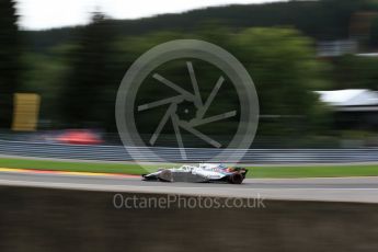 World © Octane Photographic Ltd. Formula 1 – Belgian GP - Practice 2. Williams Martini Racing FW41 – Sergey Sirotkin. Spa-Francorchamps, Belgium. Friday 24th August 2018.