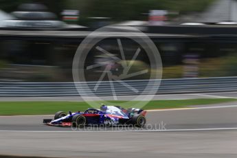 World © Octane Photographic Ltd. Formula 1 – Belgian GP - Practice 2. Scuderia Toro Rosso STR13 – Pierre Gasly. Spa-Francorchamps, Belgium. Friday 24th August 2018.