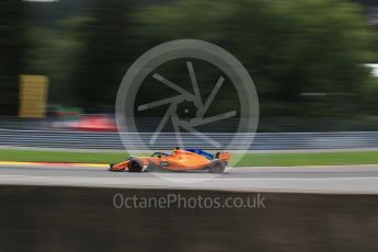 World © Octane Photographic Ltd. Formula 1 – Belgian GP - Practice 2. McLaren MCL33 – Fernando Alonso. Spa-Francorchamps, Belgium. Friday 24th August 2018.