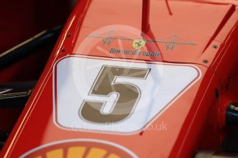 World © Octane Photographic Ltd. Formula 1 – Belgian GP - Practice 3. Scuderia Ferrari SF71-H – Sebastian Vettel with Genoa tribute. Spa-Francorchamps, Belgium. Saturday 25th August 2018.