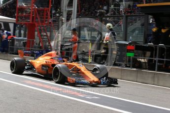 World © Octane Photographic Ltd. Formula 1 – Belgian GP - Practice 3. McLaren MCL33 – Fernando Alonso. Spa-Francorchamps, Belgium. Saturday 25th August 2018.