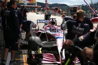 World © Octane Photographic Ltd. Formula 1 – Belgian GP - Practice 3. Racing Point Force India VJM11 - Sergio Perez. Spa-Francorchamps, Belgium. Saturday 25th August 2018.