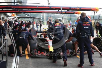 World © Octane Photographic Ltd. Formula 1 – Belgian GP - Practice 3. Aston Martin Red Bull Racing TAG Heuer RB14 – Max Verstappen. Spa-Francorchamps, Belgium. Saturday 25th August 2018.