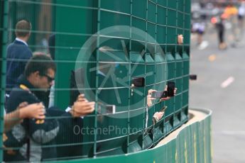 World © Octane Photographic Ltd. Formula 1 – Belgian GP - Qualifying . Fans with camera phones. Spa-Francorchamps, Belgium. Saturday 25th August 2018.