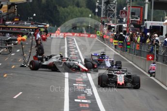 World © Octane Photographic Ltd. Formula 1 – Belgian GP - Qualifying. Haas F1 Team VF-18 – Romain Grosjean. Spa-Francorchamps, Belgium. Saturday 25th August 2018.