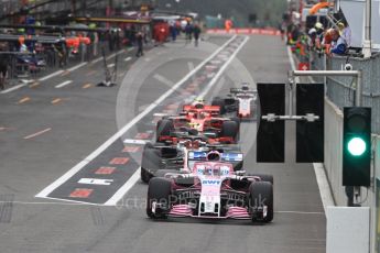 World © Octane Photographic Ltd. Formula 1 – Belgian GP - Qualifying. Racing Point Force India VJM11 - Sergio Perez. Spa-Francorchamps, Belgium. Saturday 25th August 2018.