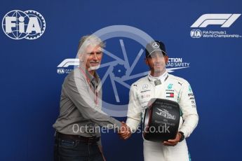 World © Octane Photographic Ltd. Formula 1 – Belgian GP - Qualifying. Mercedes AMG Petronas Motorsport AMG F1 W09 EQ Power+ - Lewis Hamilton and Damon Hill. Spa-Francorchamps, Belgium. Saturday 25th August 2018.
