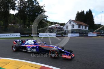 World © Octane Photographic Ltd. Formula 1 – Belgian GP - Qualifying. Scuderia Toro Rosso STR13 – Pierre Gasly. Spa-Francorchamps, Belgium. Saturday 25th August 2018.