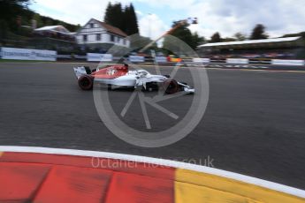 World © Octane Photographic Ltd. Formula 1 – Belgian GP - Qualifying. Alfa Romeo Sauber F1 Team C37 – Marcus Ericsson. Spa-Francorchamps, Belgium. Saturday 25th August 2018.