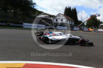 World © Octane Photographic Ltd. Formula 1 – Belgian GP - Qualifying. Williams Martini Racing FW41 – Sergey Sirotkin. Spa-Francorchamps, Belgium. Saturday 25th August 2018.