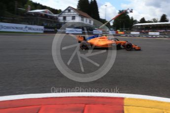 World © Octane Photographic Ltd. Formula 1 – Belgian GP - Qualifying. McLaren MCL33 – Fernando Alonso. Spa-Francorchamps, Belgium. Saturday 25th August 2018.