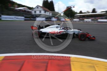 World © Octane Photographic Ltd. Formula 1 – Belgian GP - Qualifying. Haas F1 Team VF-18 – Romain Grosjean. Spa-Francorchamps, Belgium. Saturday 25th August 2018.