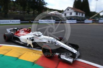 World © Octane Photographic Ltd. Formula 1 – Belgian GP - Qualifying. Alfa Romeo Sauber F1 Team C37 – Charles Leclerc. Spa-Francorchamps, Belgium. Saturday 25th August 2018.