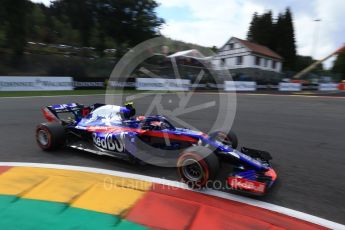 World © Octane Photographic Ltd. Formula 1 – Belgian GP - Qualifying. Scuderia Toro Rosso STR13 – Pierre Gasly. Spa-Francorchamps, Belgium. Saturday 25th August 2018.