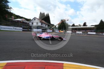 World © Octane Photographic Ltd. Formula 1 – Belgian GP - Qualifying. Racing Point Force India VJM11 - Sergio Perez. Spa-Francorchamps, Belgium. Saturday 25th August 2018.