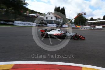World © Octane Photographic Ltd. Formula 1 – Belgian GP - Qualifying. Haas F1 Team VF-18 – Romain Grosjean. Spa-Francorchamps, Belgium. Saturday 25th August 2018.