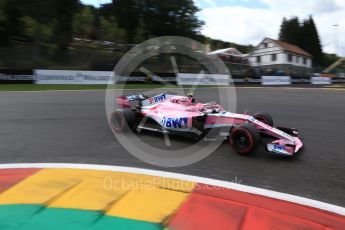 World © Octane Photographic Ltd. Formula 1 – Belgian GP - Qualifying. Racing Point Force India VJM11 - Esteban Ocon. Spa-Francorchamps, Belgium. Saturday 25th August 2018.