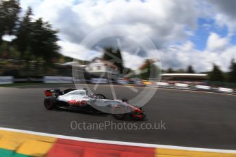 World © Octane Photographic Ltd. Formula 1 – Belgian GP - Qualifying. Haas F1 Team VF-18 – Romain Grosjean. Spa-Francorchamps, Belgium. Saturday 25th August 2018.