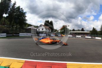 World © Octane Photographic Ltd. Formula 1 – Belgian GP - Qualifying. McLaren MCL33 – Stoffel Vandoorne. Spa-Francorchamps, Belgium. Saturday 25th August 2018.
