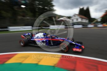 World © Octane Photographic Ltd. Formula 1 – Belgian GP - Qualifying. Scuderia Toro Rosso STR13 – Pierre Gasly. Spa-Francorchamps, Belgium. Saturday 25th August 2018.