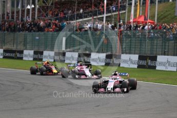 World © Octane Photographic Ltd. Formula 1 – Belgian GP - Race. Racing Point Force India VJM11 - Sergio Perez. Spa-Francorchamps, Belgium. Sunday 26th August 2018.
