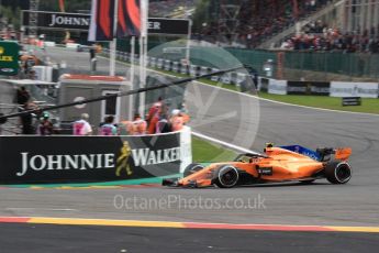 World © Octane Photographic Ltd. Formula 1 – Belgian GP - Race. McLaren MCL33 – Stoffel Vandoorne. Spa-Francorchamps, Belgium. Sunday 26th August 2018.