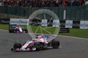 World © Octane Photographic Ltd. Formula 1 – Belgian GP - Race. Racing Point Force India VJM11 - Sergio Perez. Spa-Francorchamps, Belgium. Sunday 26th August 2018.