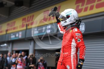 World © Octane Photographic Ltd. Formula 1 – Belgian GP - Race Podium. Scuderia Ferrari SF71-H – Sebastian Vettel. Spa-Francorchamps, Belgium. Sunday 26th August 2018.