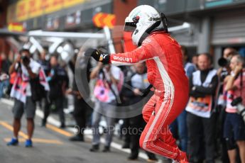 World © Octane Photographic Ltd. Formula 1 – Belgian GP - Race Podium. Scuderia Ferrari SF71-H – Sebastian Vettel. Spa-Francorchamps, Belgium. Sunday 26th August 2018.