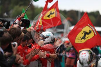 World © Octane Photographic Ltd. Formula 1 – Belgian GP - Race Podium. Scuderia Ferrari SF71-H – Sebastian Vettel. Spa-Francorchamps, Belgium. Sunday 26th August 2018.