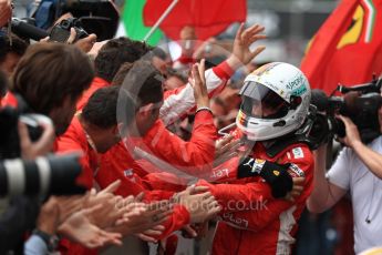 World © Octane Photographic Ltd. Formula 1 – Belgian GP - Race Podium. Scuderia Ferrari SF71-H – Sebastian Vettel. Spa-Francorchamps, Belgium. Sunday 26th August 2018.