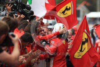 World © Octane Photographic Ltd. Formula 1 – Belgian GP - Race Podium. Scuderia Ferrari SF71-H – Sebastian Vettel. Spa-Francorchamps, Belgium. Sunday 26th August 2018.