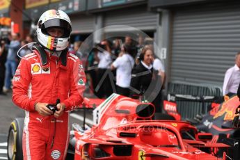 World © Octane Photographic Ltd. Formula 1 – Belgian GP - Race Podium. Scuderia Ferrari SF71-H – Sebastian Vettel. Spa-Francorchamps, Belgium. Sunday 26th August 2018.