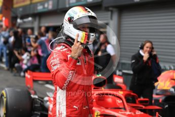 World © Octane Photographic Ltd. Formula 1 – Belgian GP - Race Podium. Scuderia Ferrari SF71-H – Sebastian Vettel. Spa-Francorchamps, Belgium. Sunday 26th August 2018.