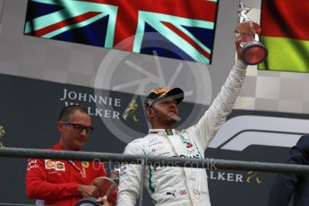 World © Octane Photographic Ltd. Formula 1 – Belgian GP - Race Podium. Mercedes AMG Petronas Motorsport AMG F1 W09 EQ Power+ - Lewis Hamilton. Spa-Francorchamps, Belgium. Sunday 26th August 2018.