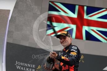 World © Octane Photographic Ltd. Formula 1 – Belgian GP - Race Podium. Aston Martin Red Bull Racing TAG Heuer RB14 – Max Verstappen. Spa-Francorchamps, Belgium. Sunday 26th August 2018.