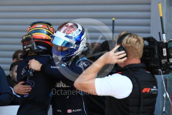 World © Octane Photographic Ltd. FIA Formula 2 (F2) – Belgian GP - Race 2. DAMS - Nicholas Latifi and DAMS - Alexander Albon. Spa-Francorchamps, Belgium. Sunday 26th August 2018.