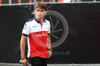 World © Octane Photographic Ltd. Formula 1 – Belgian GP - Paddock. Alfa Romeo Sauber F1 Team C37 – Charles Leclerc. Spa-Francorchamps, Belgium. Friday 24th August 2018.