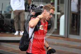 World © Octane Photographic Ltd. Formula 1 – Belgian GP - Paddock. Scuderia Ferrari SF71-H – Sebastian Vettel. Spa-Francorchamps, Belgium. Friday 24th August 2018.