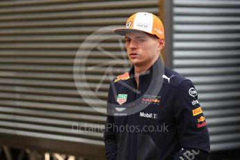 World © Octane Photographic Ltd. Formula 1 – Belgian GP - Paddock. Aston Martin Red Bull Racing TAG Heuer RB14 – Max Verstappen. Spa-Francorchamps, Belgium. Friday 24th August 2018.