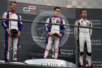 World © Octane Photographic Ltd. GP3 – Belgian GP – Race 1. Trident - David Beckmann followed by team mate Ryan Tveter and ART Grand Prix - Anthoine Hubert. Spa Francorchamps, Belgium. Saturday 25th August 2018.