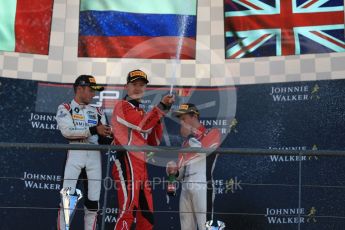 World © Octane Photographic Ltd. GP3 – Belgian GP – Race 2. ART Grand Prix - Nikita Mazepin, Callum Illot and Anthoine Hubert. Spa Francorchamps, Belgium. Sunday 26th August 2018.