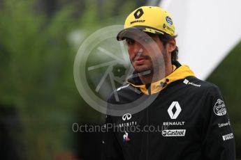 World © Octane Photographic Ltd. Formula 1 – Belgian GP - Paddock. Renault Sport F1 Team RS18 – Carlos Sainz. Spa-Francorchamps, Belgium. Saturday 25th August 2018.