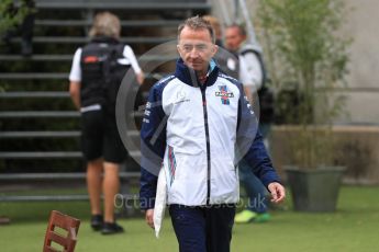 World © Octane Photographic Ltd. Formula 1 - Belgian GP - Paddock. Paddy Lowe - Chief Technical Officer at Williams Martini Racing. Spa-Francorchamps, Belgium. Saturday 25th August 2018.