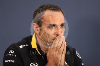 World © Octane Photographic Ltd. Formula 1 - Belgian GP – Friday FIA Team Press Conference. Cyril Abiteboul - Managing Director of Renault Sport Racing Formula 1 Team. Spa-Francorchamps, Belgium. Friday 24th August 2018.