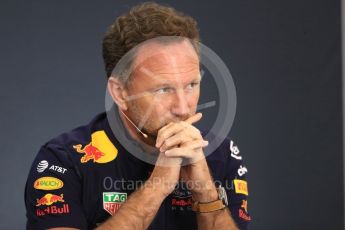 World © Octane Photographic Ltd. Formula 1 - Belgian GP - Friday FIA Team Press Conference. Christian Horner - Team Principal of Red Bull Racing. Spa-Francorchamps, Belgium. Friday 24th August 2018.