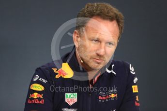 World © Octane Photographic Ltd. Formula 1 - Belgian GP - Friday FIA Team Press Conference. Christian Horner - Team Principal of Red Bull Racing. Spa-Francorchamps, Belgium. Friday 24th August 2018.